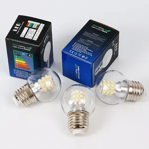 Preiswerter Großhandel LED-Globelampe E27 Schraube G45 weiße runde Blase transparente Mini-Kugel-Globus-Globenlampen 5 W 7 W magische Bohne Lichtquelle