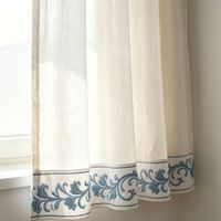 Ruban brodé motif acanthe bleu clair, dentelle 100 % polyester gaufrée haute densité pour rideaux, chapeaux et décoration intérieure