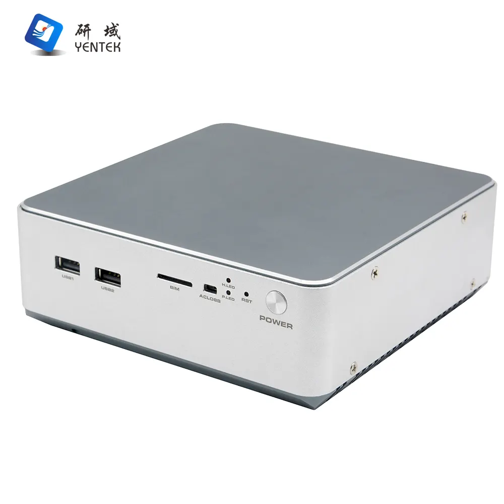 Fan Cooling Aluminum Alloy i3 i5 i7 Mini PC RS232 COM vga hd dp wall mount factory mini desktop computer Industrial Mini PC