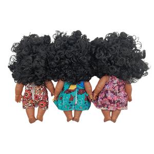 2024 Vente en Gros Usine Kawaii Nouvelle Mode Poupées Noires Afro-Américaines 18cm Poupées Noires <span class=keywords><strong>Reborn</strong></span> Jouet Bébé avec Cheveux Noirs - Product Image 6