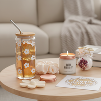 Nouvel ensemble de coffret cadeau de luxe pour mariage avec bouteille d'eau en verre et aromathérapie pour femmes - Cadeau de remerciement pour la fête des mères et Thanksgiving