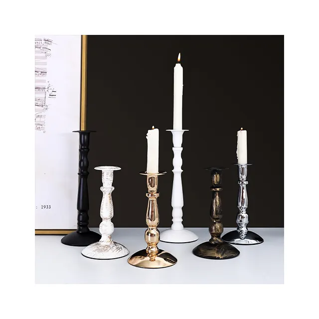 Luxus European Nordic Creative Golden Metal Kerzenhalter für romantisches Candlelight Dinner