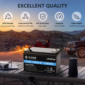 Deep Cycle 12V Lifepo4 Batterijpakket 100Ah 200Ah 300Ah 400Ah 600Ah Zonne-energie Opslagbatterij voor Elektrische Golfkar, Camper, Maritiem gebruik - Product Image 4