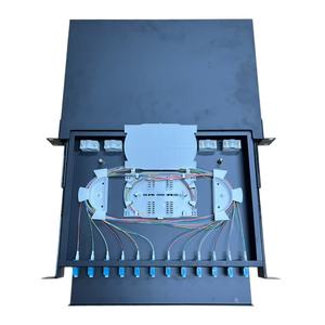 FTTH LC UPC Duplex thiết bị đầu cuối hộp 1U ODF 12 Cổng sợi quang ngăn kéo loại vá Bảng điều khiển thiết bị sợi quang - Product Image 2