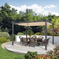 Pergola d'extérieur à toit à persiennes de haute qualité Pergola à auvent rétractable en aluminium Pergola en PVC en aluminium