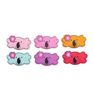 Nouvelles perles en bois perforées de couleur pour petits animaux, à faire soi-même, avec motifs de dessins animés - Product Image 1
