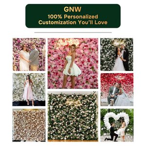 結婚式のレセプションのための2025新しいカスタマイズモダンスタイルUV耐性人工花壁背景 - Product Image 2