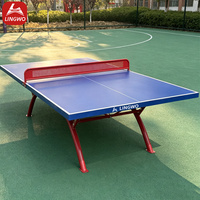 Table de tennis de table extérieure pour usine 59*107 po, résistante aux intempéries, en SMC, pour campus et sites sportifs