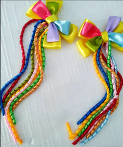 กิ๊บติดผมเด็กผู้หญิง โบว์ประดับผม ริ<span class=keywords><strong>บ</strong></span><span class=keywords><strong>บ</strong></span>ิ้นสีรุ้ง สำหรับเด็กผู้หญิง - Product Image 1