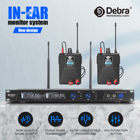 Debra Audio ER-202 double canal UHF sans fil In-Ear Monitor Système IEM Récepteurs professionnels de performance scénique Suppression du bruit
