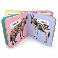 Buku Karton Hewan Mini Harga Murah Cetak Kustom Ukuran Kecil untuk Bayi Anak-anak Pembelajaran Dini Pabrik OEM Grosir Partai Besar