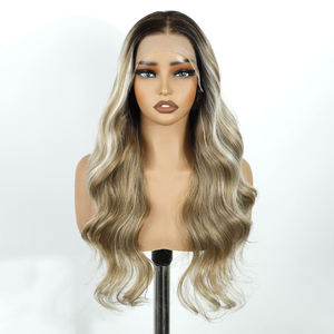 Peluca de Cabello Sintético Ondulado de 26 Pulgadas, Suave y Sin Nudos, Fibra Futura, Sin Flama, con Frente de Encaje HD 13x4, Sin Pegamento - Product Image 6