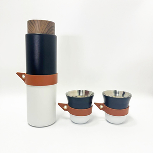 Coffret cadeau d'affaires de haute qualité 400ml <span class=keywords><strong>thermos</strong></span> isolé flacon à vide avec 80ml 160ml tasses à café à thé expresso - Product Image 1