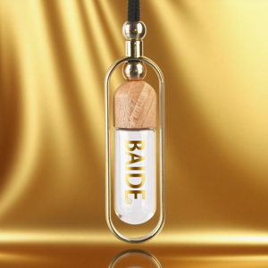Botella de Perfume de Vidrio Vacía de 7ml al por Mayor, Botella Difusora para Colgar en el Auto con Tapa de Madera, en Stock - Product Image 6