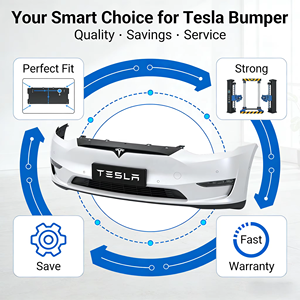 Lintech กันชนหน้าอุปกรณ์เสริมสำหรับ <span class=keywords><strong>Tesla</strong></span> Highland 1818915-SC-E <span class=keywords><strong>3</strong></span>ชิ้น - Product Image 4
