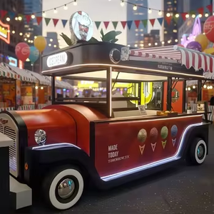 Carrito Móvil de Venta de Bebidas, Remolque de Comida para Sándwiches, Mini Camión de Comida Callejera de Fibra de Vidrio Verde para Helados y Café - Product Image 3