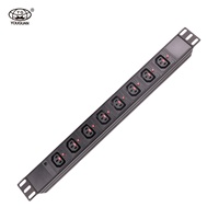 Multiprise PDU 19 "1U 8 Ports IEC C13 Prises verrouillables avec voyant lumineux Unités de distribution d'alimentation (PDU)