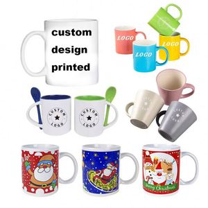 Custom Logo Printed Cute <b>Smart</b> Sublimation Blank Printed Ceramic Coffee Mug Set Gift Box Cup With Logo Mug Customizable Mug - Product Image 1