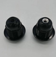 Accesorio de iluminación eléctrica, dispositivo de bloqueo de tornillo de rosca completa M10 E27, soporte de lámpara de baquelita con anillo