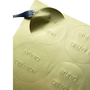 Autoadhesivo Impresión personalizada Lámina de oro transparente Pegatinas Cosméticos Botella Floristería Embalaje Etiqueta Pegatinas - Product Image 3