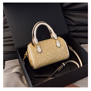 Sac à main pour femme de marque de luxe, en forme de coussin, doublure en polyester, imprimé géométrique décontracté, fermeture éclair durable - Product Image 1