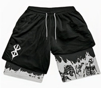 Shorts de sport pour hommes personnalisés en gros, avec doublure 2-en-1, en maille respirante, pour fitness et gym, avec poche