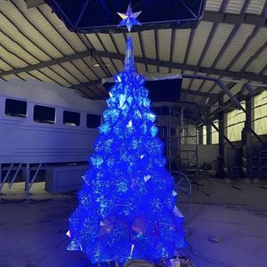 Árbol de Navidad de Acrílico Cortado con Láser en Forma de Diamante: Decoración Festiva para Interiores de Vestíbulos de Hoteles - Product Image 1