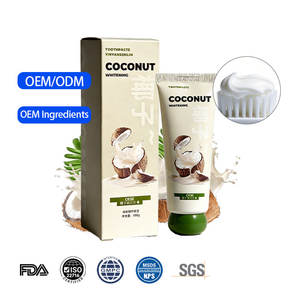 Pasta de Dientes de Marca Privada OEM, Natural, con Aceite de Árbol de Té y Menta, <span class=keywords><strong>Sin</strong></span> Peróxido, <span class=keywords><strong>Sin</strong></span> Gluten, <span class=keywords><strong>Sin</strong></span> SLS, Aséptica, de Coco, <span class=keywords><strong>Sin</strong></span> Flúor - Product Image 1