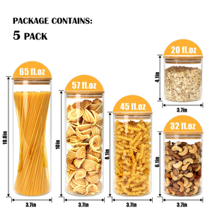 Wholesale Food Grade Glass Storage <b>Jar</b> Cylindrical High Borosilicate Glass Storage <b>Jar</b> with Wooden Lid sealed <b>Jar</b> for Food - Product Image 2