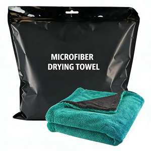 Toalla de microfibra grande para secado de coches, con bucles retorcidos, para limpieza y secado, con logotipo personalizado, estilo coreano, al por mayor - Product Image 1