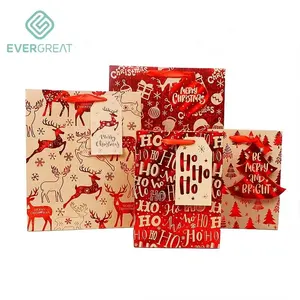 YIWU Wieder verwendbare Weihnachts-Goody-Wickelt aschen für die Weihnachts feier Treat Candy Supplies Präsentiert Papiertüten aus Elfenbein karton