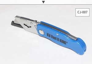 Couteau utilitaire pliant professionnel à lame en acier inoxydable, manche en plastique rouge à changement rapide, qualité DIY, personnalisation OEM - Product Image 5
