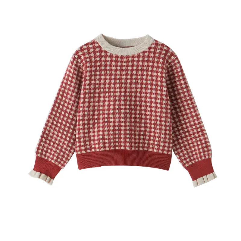 Atacado crianças charmoso roupas infantis bebê meninas inverno knits menina suéter lã macia quantidade