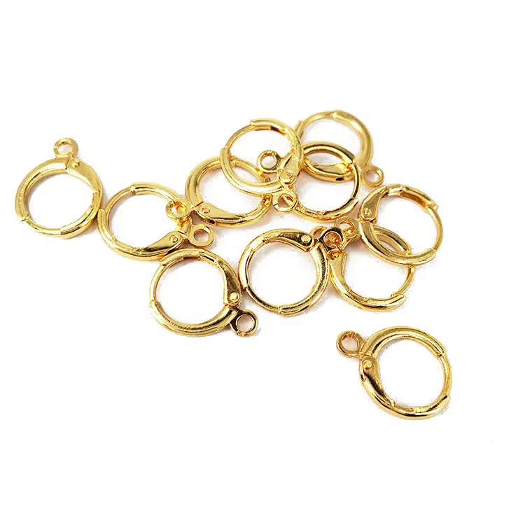 EK1009 Earring Findings 18K Gold Plated Leverback Earring Hooks ,Gold Plated Round Earwires Ear Wires