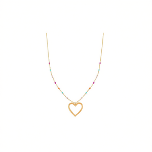 Collana da Donna YFB 386 Primavera Estate 44.5cm con Ciondolo in Smalto e Acciaio Inossidabile - Collana Moda all'Ingrosso - Product Image 3