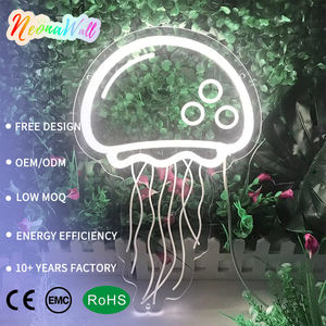 Décoration pour <span class=keywords><strong>aquarium</strong></span> et maison de plage : enseigne néon LED en forme de méduse, alimentée par USB, pour la décoration de maison de plage et d'<span class=keywords><strong>aquarium</strong></span> - Product Image 1