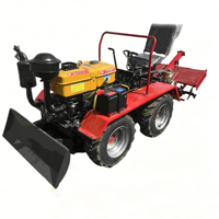 Mini Tractor Agrícola Multifuncional de Cuatro Ruedas, Compacto, Fabricado en China, para Arar, Quitar Nieve y Trabajos Agrícolas