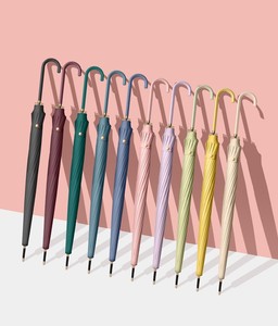 High Quality 23inch 16 Ribs PU Material PU Handle Big Golf <b>Umbrella</b> Custom Logo Partysu Color Rain <b>Umbrella</b> - Product Image 2