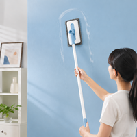 Ensemble serpillière et seau en microfibre pour nettoyage des sols, serpillière plate en microfibre, serpillière rotative à vapeur pour le nettoyage des sols MJX002