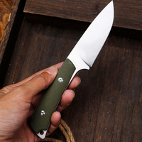 Couteau de camping pliant à manche en bois naturel de qualité supérieure, directement de l'usine, avec fonction de coupe de corde