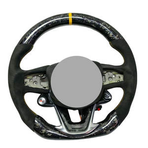 Volante de Fibra de Carbono Forjada y Cuero para <span class=keywords><strong>Cadillac</strong></span> CTS, Estilo Deportivo para ATS/ATS-<span class=keywords><strong>V</strong></span>/CT4/CT5/<span class=keywords><strong>CT6</strong></span>, Color Personalizable - Product Image 4