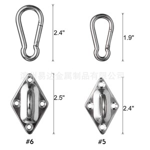 ชุดอุปกรณ์เสริมผ้าใบกันแดดทรงสามเหลี่ยมสแตนเลส Eda รุ่น M5 304 ชุดอุปกรณ์ฮาร์ดแวร์ตะขอเกี่ยวแบบ Turnbuckle - Product Image 3