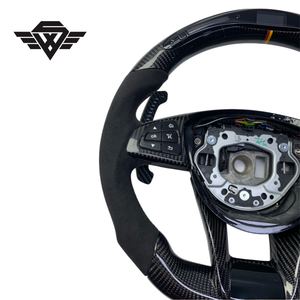 Volant de direction en carbone forgé à 3 branches personnalisé de luxe pour <span class=keywords><strong>Mercedes</strong></span> Benz W205 W223 809Y Classe B C E <span class=keywords><strong>Prix</strong></span> d'usine - Product Image 2