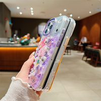 Luxe Diamant Fleurs Tpu Glitter Téléphone étui pour iphone 17 Air 16 15 14 Pro Max Papillon DIY Perle Ins clair Bling Couverture Arrière