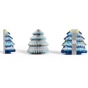 Produit unique, nouveauté créative, mini lumières de sapin de Noël, rechargeables, lampe en papier pliable décorative pour chambre à coucher, cadeaux promotionnels - Product Image 4