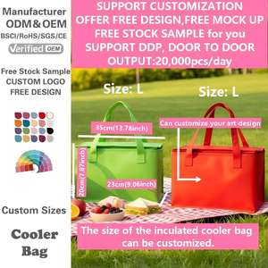 खाद्य वितरण के लिए पुनः प्रयोज्य इन्सुलेटेड पीपी कूलर थर्मल बैग आपके कस्टम लोगो के साथ अनुकूलित व्यक्तिगत इन्सुलेट लंच बैग - Product Image 2