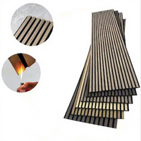 Panneaux acoustiques décoratifs multifonctionnels en fibre de polyester et lattes de bois, panneaux absorbants du son