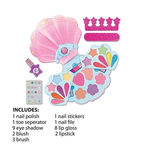 Set <span class=keywords><strong>di</strong></span> Trucchi Giocattolo da <span class=keywords><strong>Sirena</strong></span> per Bambine con Palette <span class=keywords><strong>di</strong></span> Ombretti Rosa, Kit Cosmetico Sicuro per <span class=keywords><strong>Giochi</strong></span> <span class=keywords><strong>di</strong></span> Travestimento - Product Image 4