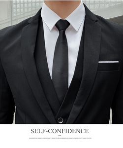 <span class=keywords><strong>Abito</strong></span> M-4XL da <span class=keywords><strong>uomo</strong></span> primavera e autunno in versione coreana completo <span class=keywords><strong>Slim</strong></span> <span class=keywords><strong>Fit</strong></span> professionale tre pezzi vestito da sposa da <span class=keywords><strong>uomo</strong></span> migliore - Product Image 3