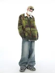 Nanteng Custom Hot Selling Designer Wool Long Sleeve Knitted V Neck Men Mohair Cardigan Sweater